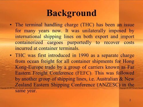 Terminal Handling Charge Shippers’ Perspective