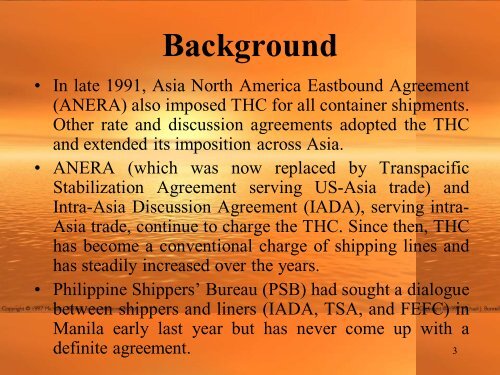 Terminal Handling Charge Shippers’ Perspective