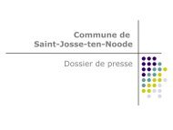 Commune de Saint-Josse-ten-Noode Dossier de presse