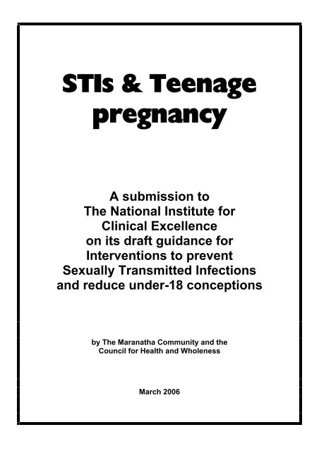 STIs & Teenage pregnancy