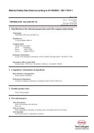 Material Safety Data Sheet according to 91/155/EEC - ISO 11014-1