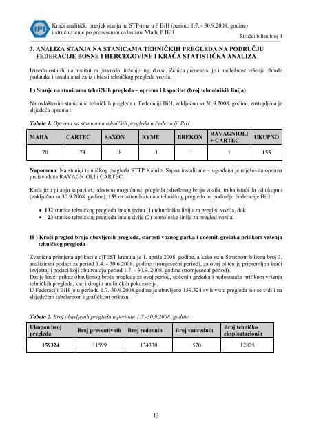 (period: 1.7. - 30.9.2008. godine) i - IPI - Institut za privredni ...