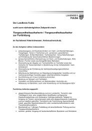 Tiergesundheitsaufseherin / Tiergesundheitsaufseher zur Fortbildung