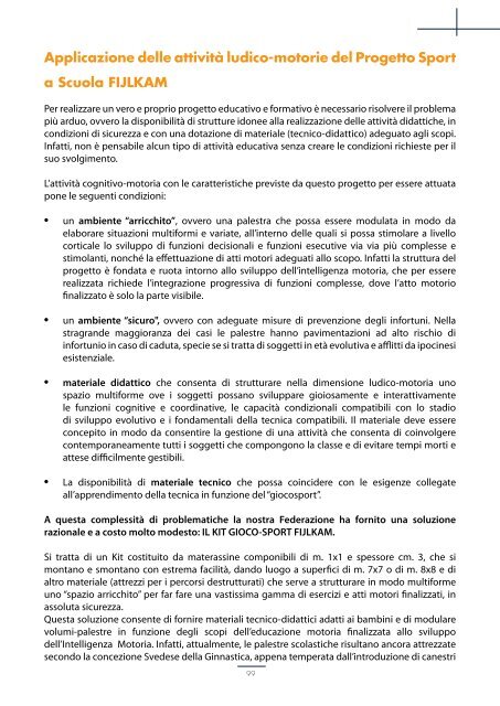 Manuale Progetto Sport a Scuola - Fijlkam