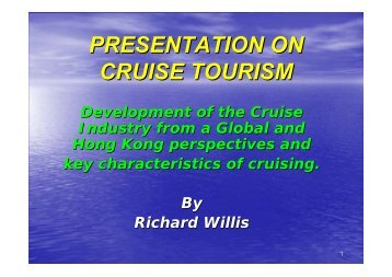 PRESENTATION ON CRUISE TOURISM