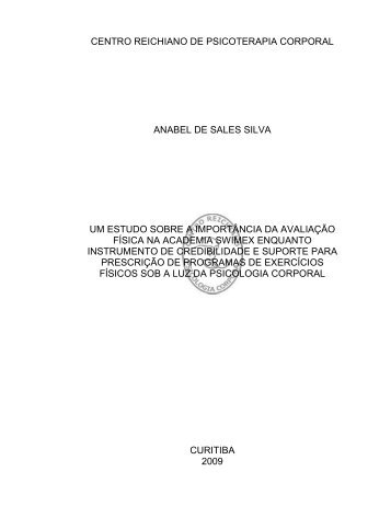 Um estudo sobre a importÃ¢ncia da avaliaÃ§Ã£o ... - Centro Reichiano