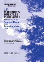 11 Rencontres musicales Proquartet