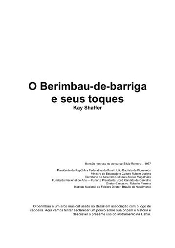 O Berimbau-de-barriga e seus toques