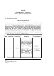 ANEXO V - Proposta Comercial padronizada