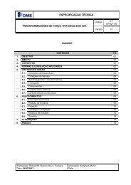 ESPECIFICAÇÃO TÉCNICA TRANSFORMADORES DE FORÇA TRIFASICO 2500 kVA 07-02-147