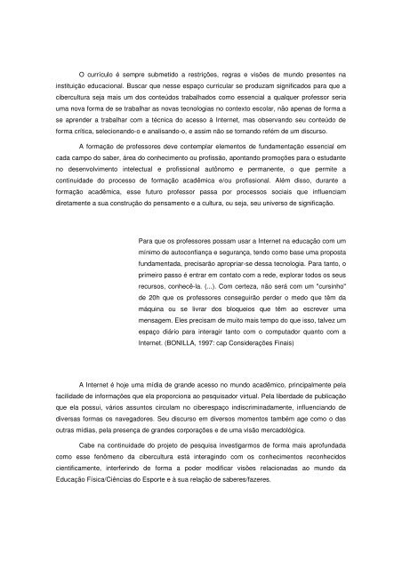 A INTERNET E A FORMAÃÃO DE PROFESSORES DE ... - grupo mel