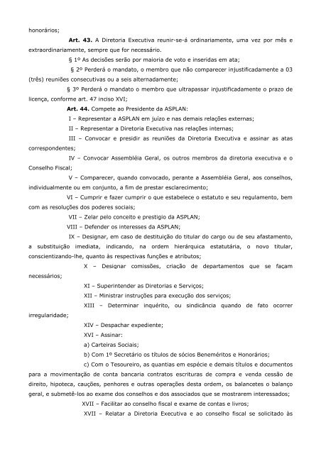 associaÃ§Ã£o dos servidores da secretaria do planejamento capÃ­tulo i ...