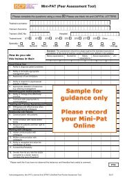 Guidance for using the Mini-PAT (Mini-Peer Assessment Tool)