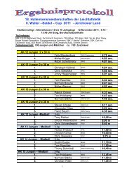 Ergebnisse 18. HKM 2011 Ak 12-17 - SV Eintracht Gommern eV