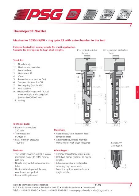 Thermoject® Nozzles - psg-online.de