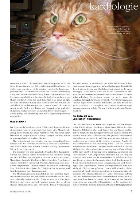 Herzpatient Katze - Dr. Ralf Tobias
