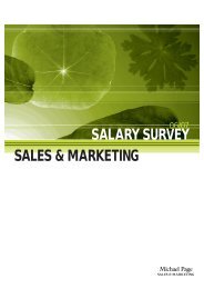 SALES & MARKETING SALARY SURVEY - Michael Page Hong Kong