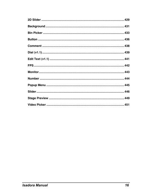 Isadora Manual v1.3 - TroikaTronix