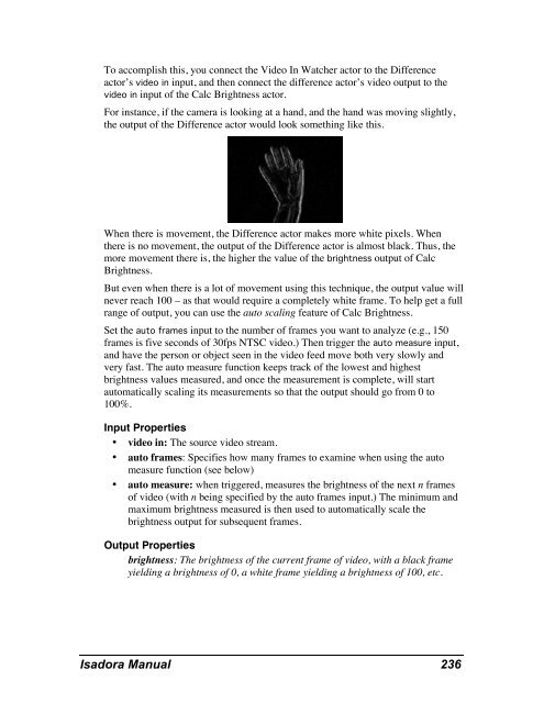 Isadora Manual v1.3 - TroikaTronix