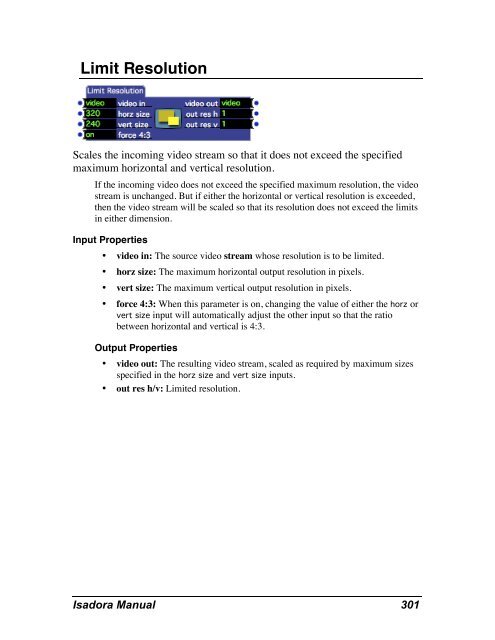 Isadora Manual v1.3 - TroikaTronix