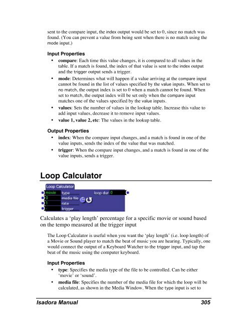 Isadora Manual v1.3 - TroikaTronix