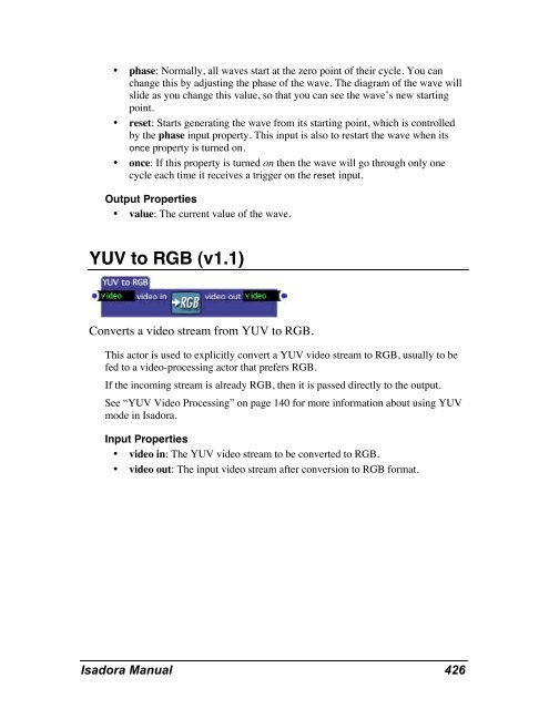 Isadora Manual v1.3 - TroikaTronix