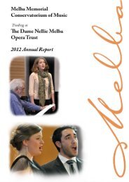 DNMOT 2012 Annual Report - Dame Nellie Melba Opera Trust