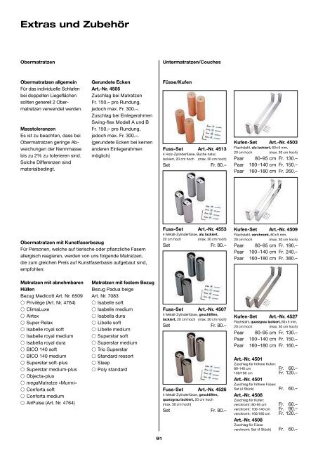 Gesamtkatalog für Handel Für ä tüüfä gsundä Schlaaf.