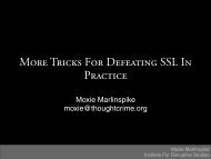 More Tricks For Defeating SSL In Practice