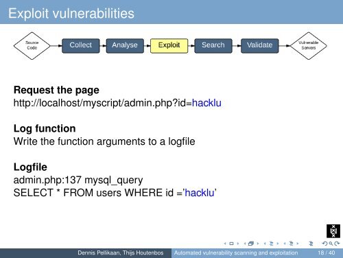 Automated vulnerability scanning and exploitation