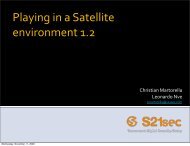 Playing in a Satellite environment 1.2