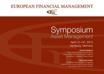 Symposium - Lehrstuhl für Unternehmens- und Schiffsfinanzierung