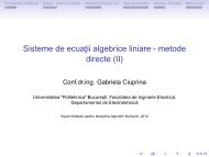 Sisteme de ecuatii algebrice liniare - metode ... - Algoritmi numerici