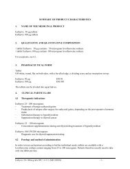 SUMMARY OF PRODUCT CHARACTERISTICS 1. NAME OF THE ...
