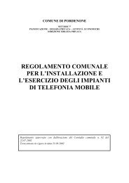 regolamento impianti telefonia mobile - Comune di Pordenone