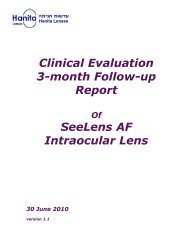 Clinical Evaluation 3-month Follow-up Report SeeLens AF Intraocular Lens