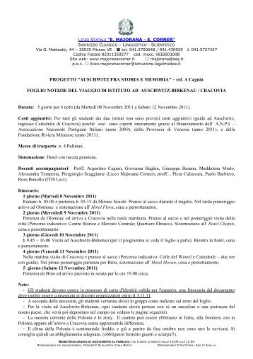 Materiale per il viaggio (Documento PDF)