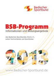 BSB-Programm - Badischer Sportbund Nord eV