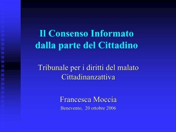 Il consenso informato... dalla parte del cittadino - Asl Benevento