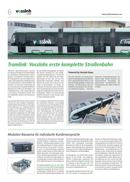 Vossloh InnoTrends - Vossloh auf der InnoTrans