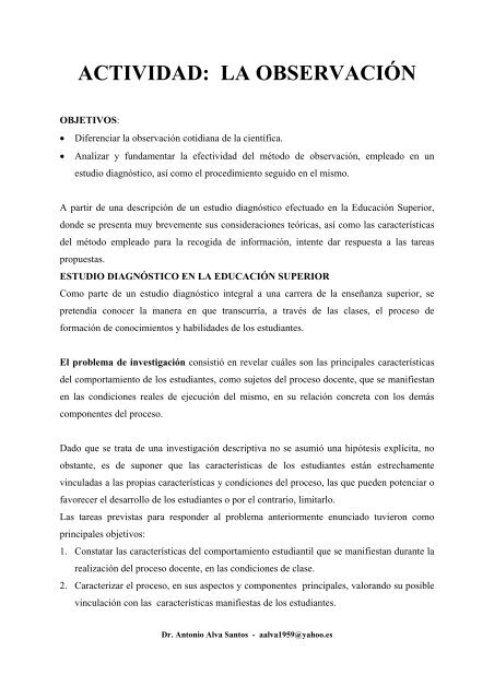 Actividad De Observación De Imágenes