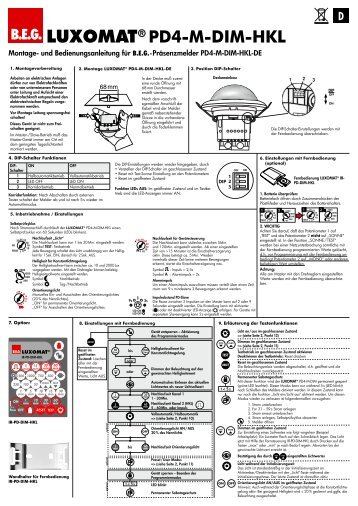 luxomat® pd4-m-dim-hkl d - B.E.G.