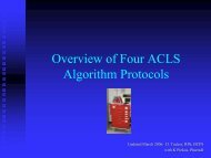 Overview of Four ACLS Algorithm Protocols