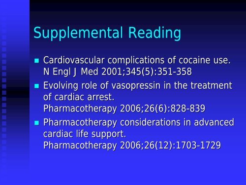 ACLS for the Clinical Pharmacist