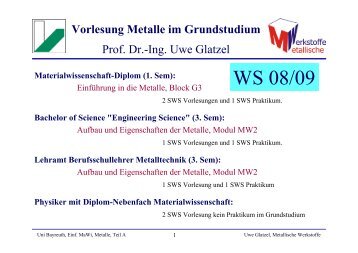 C - Lehrstuhl Metallische Werkstoffe