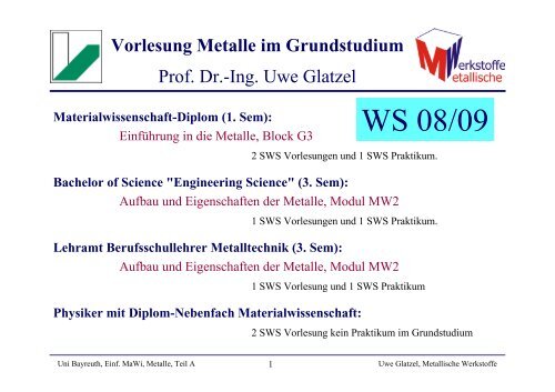 C - Lehrstuhl Metallische Werkstoffe