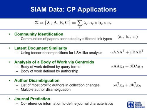 Tensor Decompositions for Analyzing Multi-link Graphs