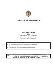 PROVINCIA DI COSENZA