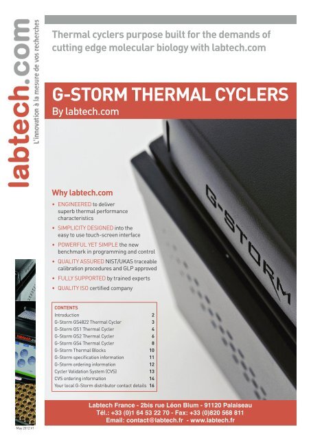 G-STORM THERMAL CYCLERS