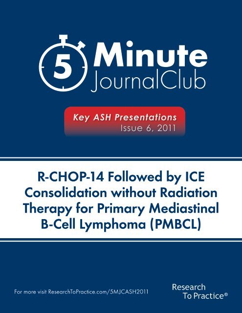 Therapy for Primary Mediastinal B-Cell Lymphoma (PMBCL)